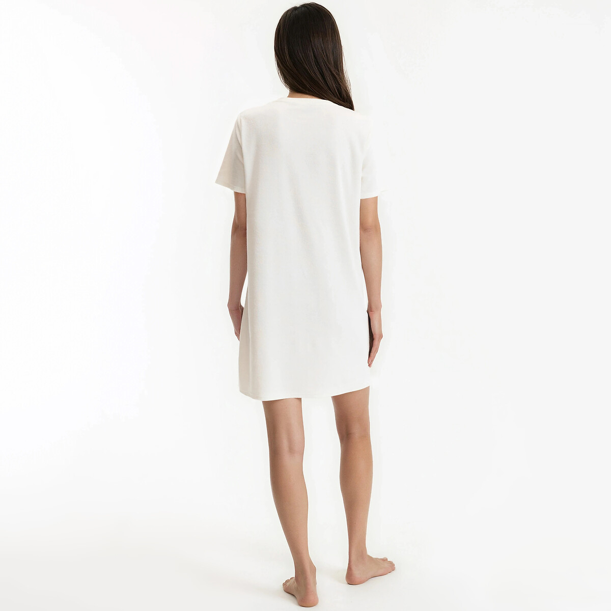 Camisón de tejido de rizo marfil, LA REDOUTE COLLECTIONS