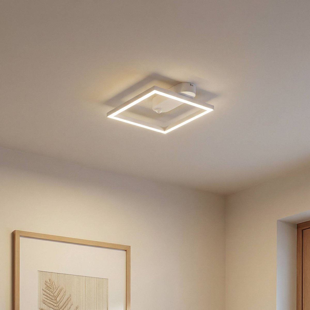 Plafonnier en aluminium moderneLED, Yulla blanc, LINDBY