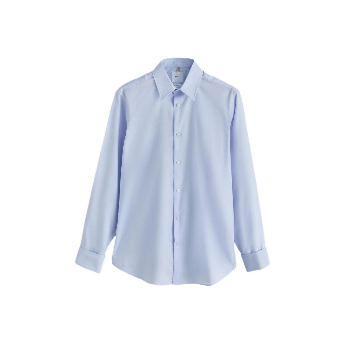 Chemise habillée texturée en coton bleu clair, NEXT