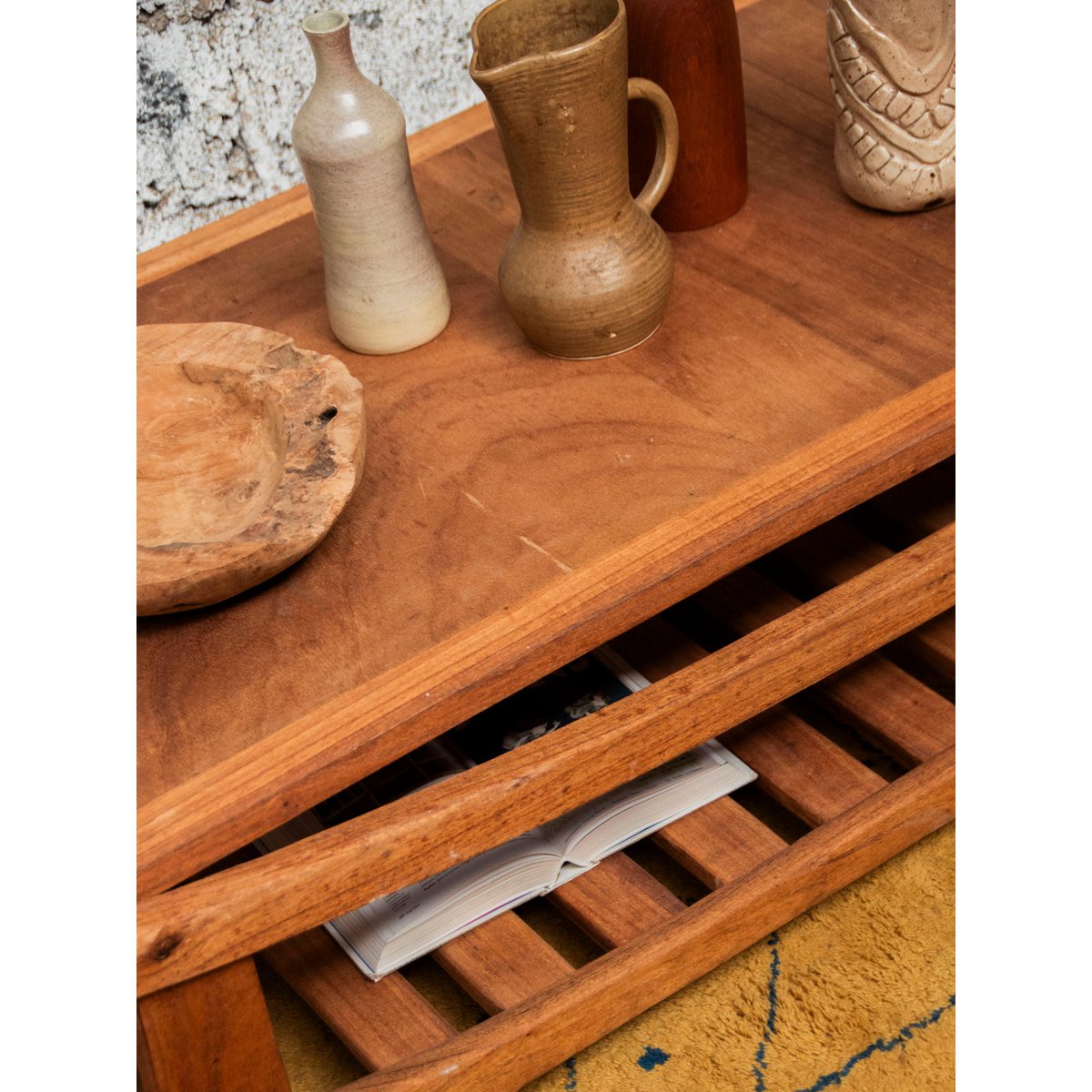 Table basse en bois Léonie N°518 - Bon état bois clair, DEBONGOUT
