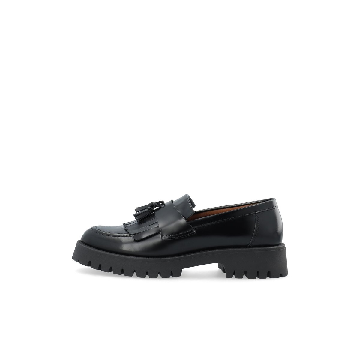 Mocassins En Cuir black1, BIANCO