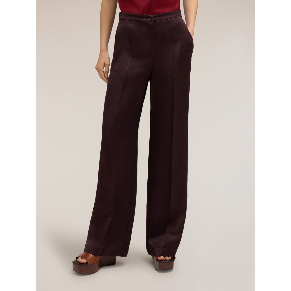 Pantalon palazzo marron, MOTIVI
