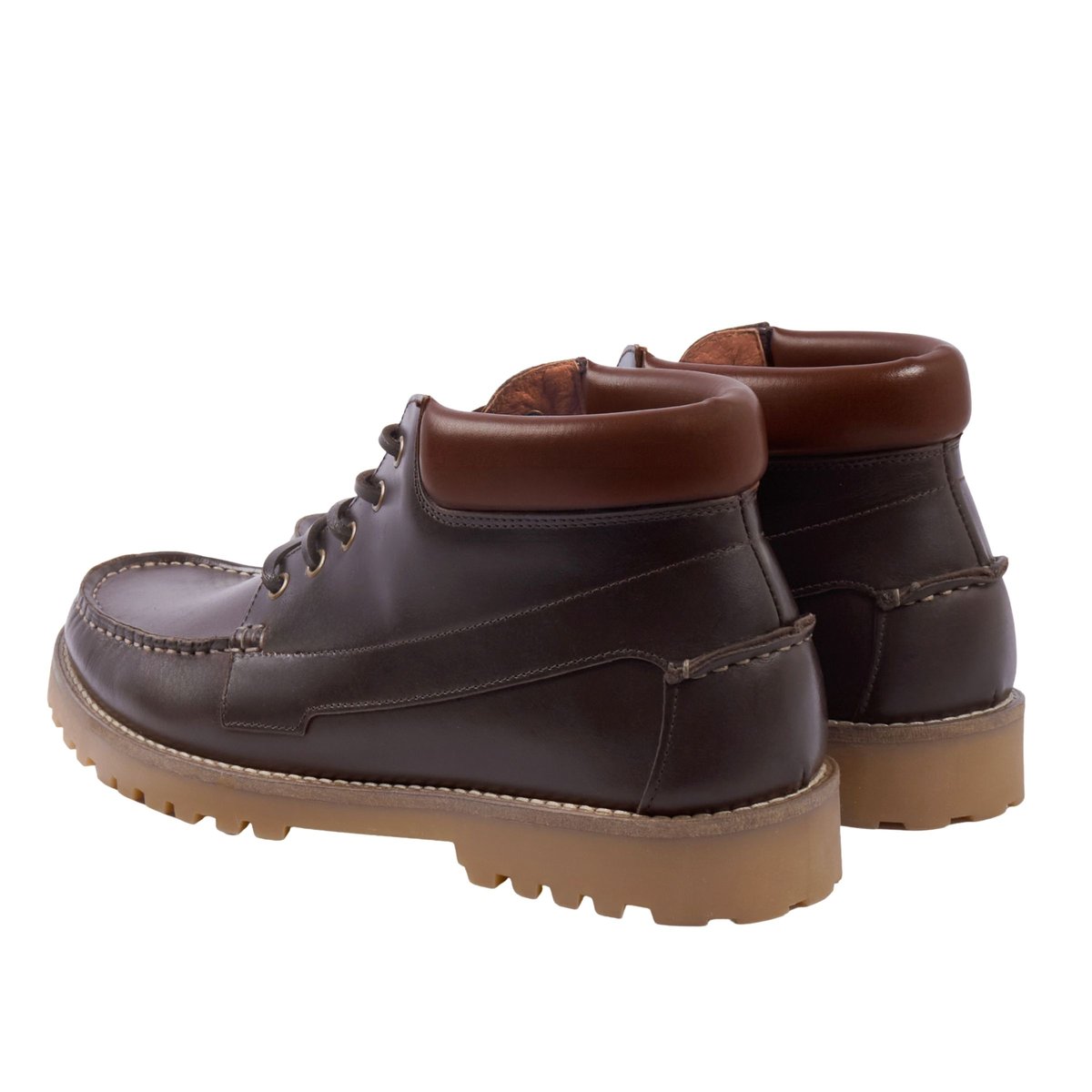 Boots bateau crampons Tom cuir marron, JULES & JENN
