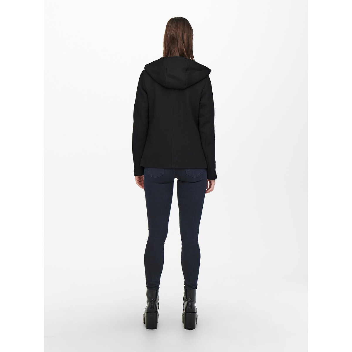 Blouson à capuche noir, ONLY