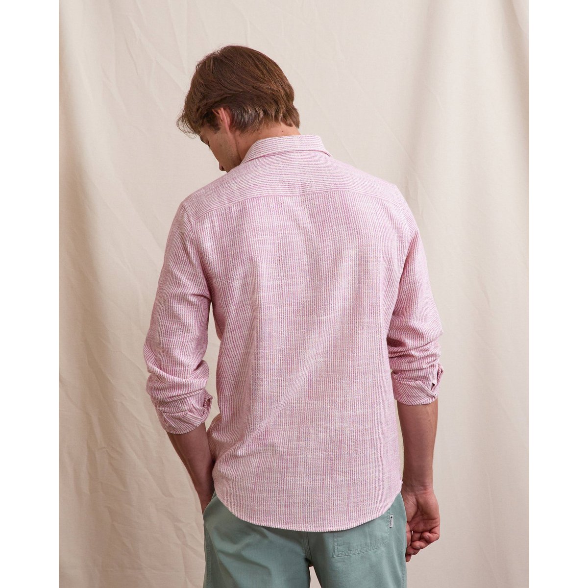 Chemise IRATY écru et rose, FAGUO