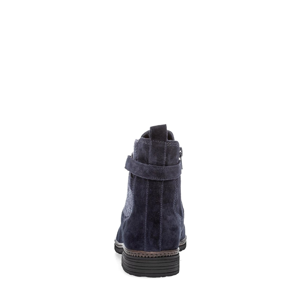 Bottines en cuir à talon décroché bleu velours, GABOR