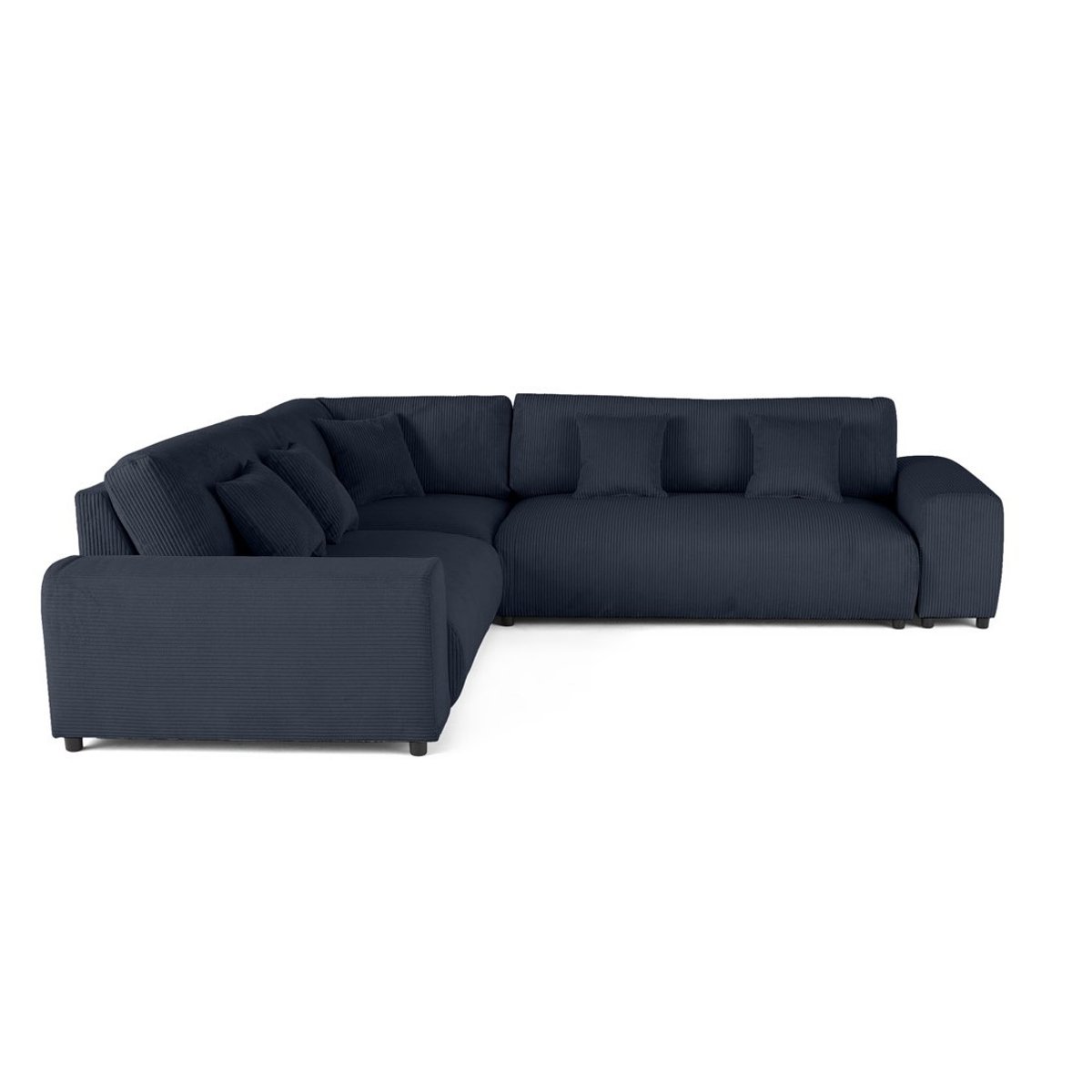 Canapé d'Angle gauche 5 places - GARANCE bleu nuit, BEST MOBILIER