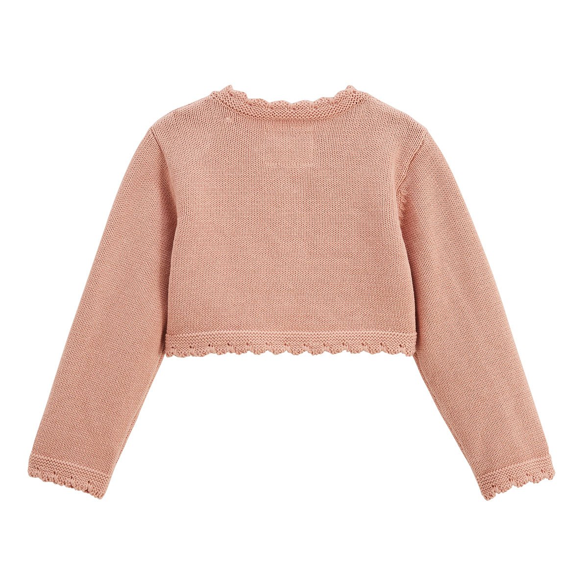 Gilet enfant en tricot Poésie d'été rose, PETIT BEGUIN