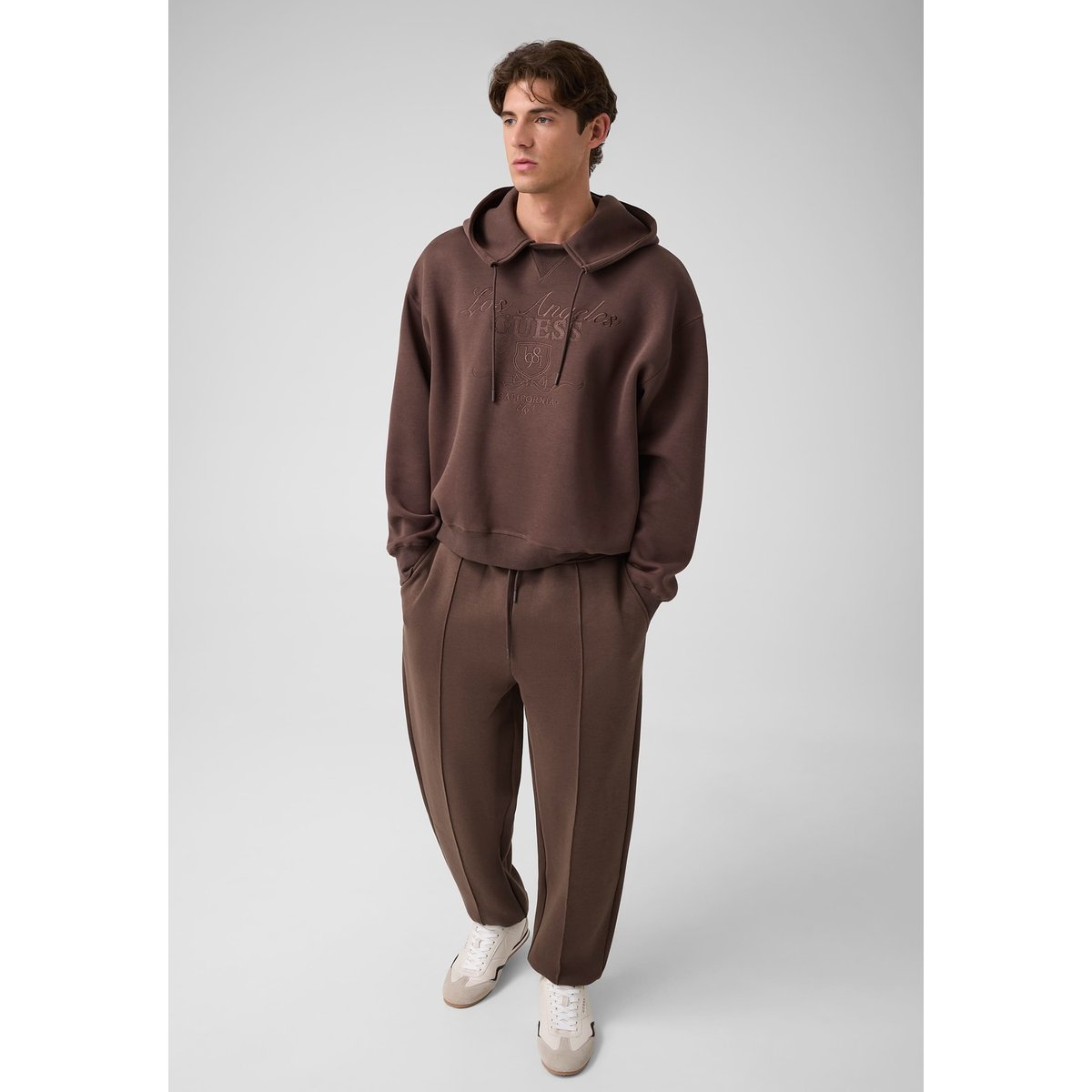 Joggers En Coton marron, GUESS