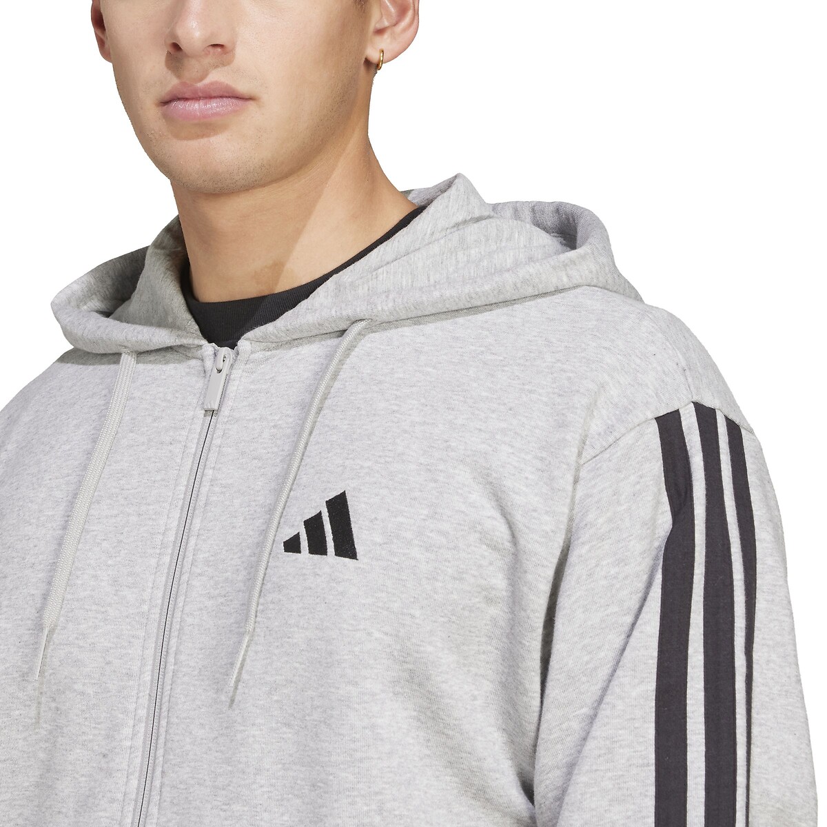 Essential Zip-Up Hoodie grey marl, ADIDAS SPORTSWEAR