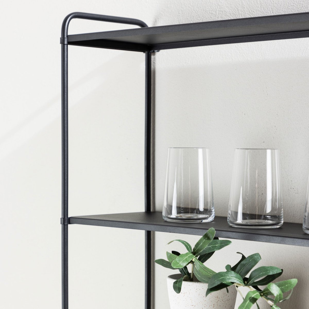 Étagère murale en métal L122cm- LYON noir, VENTURE HOME