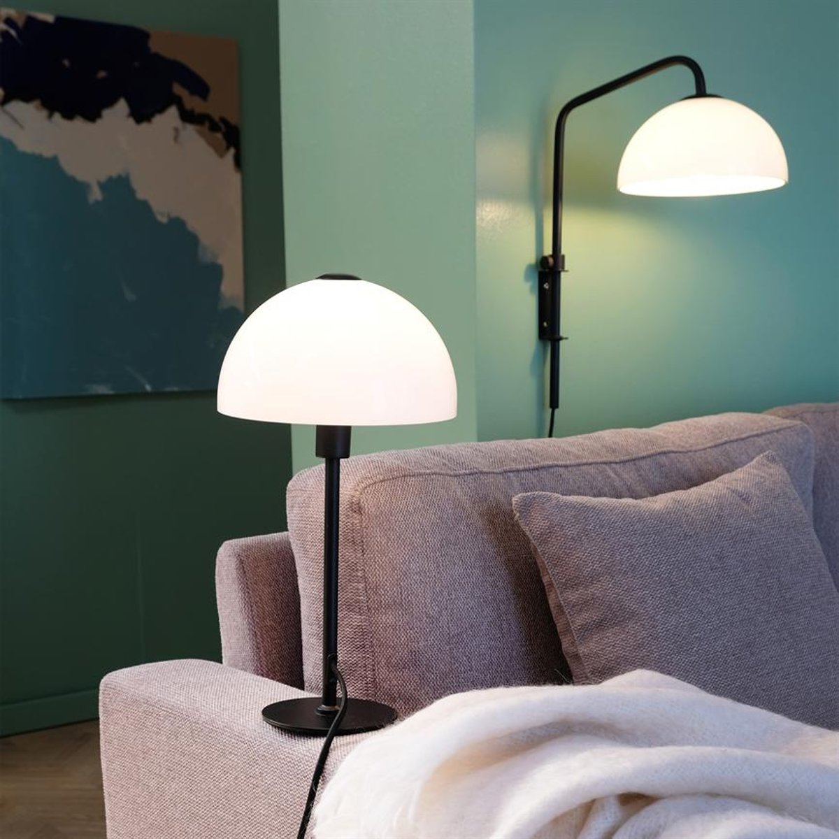 Lampe à poser en Verre et Métal JAZZ noir, DYBERG LARSEN
