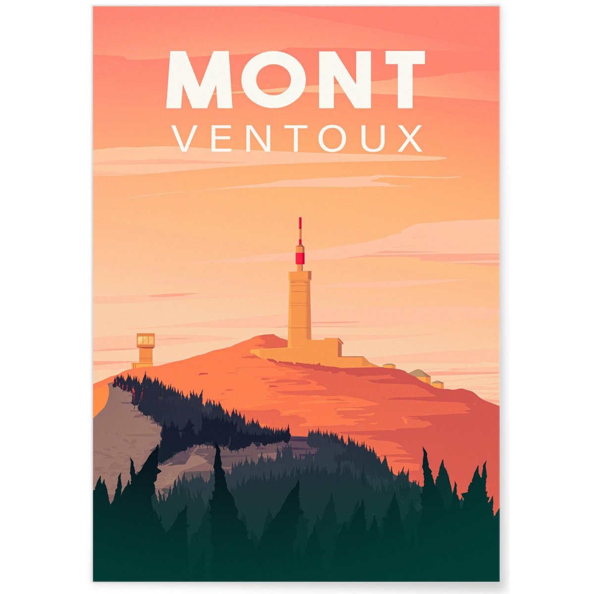 Affiche Mont Ventoux blanc, L'AFFICHERIE