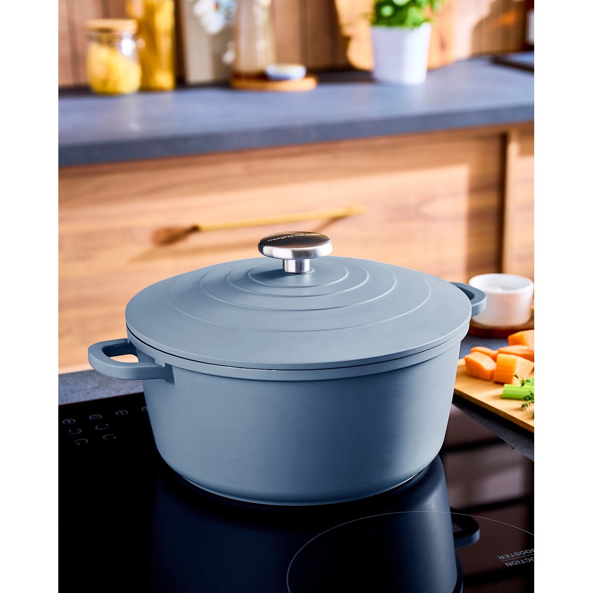 24cm Cast Aluminium Casserole Dish blue, MORPHY RICHARDS