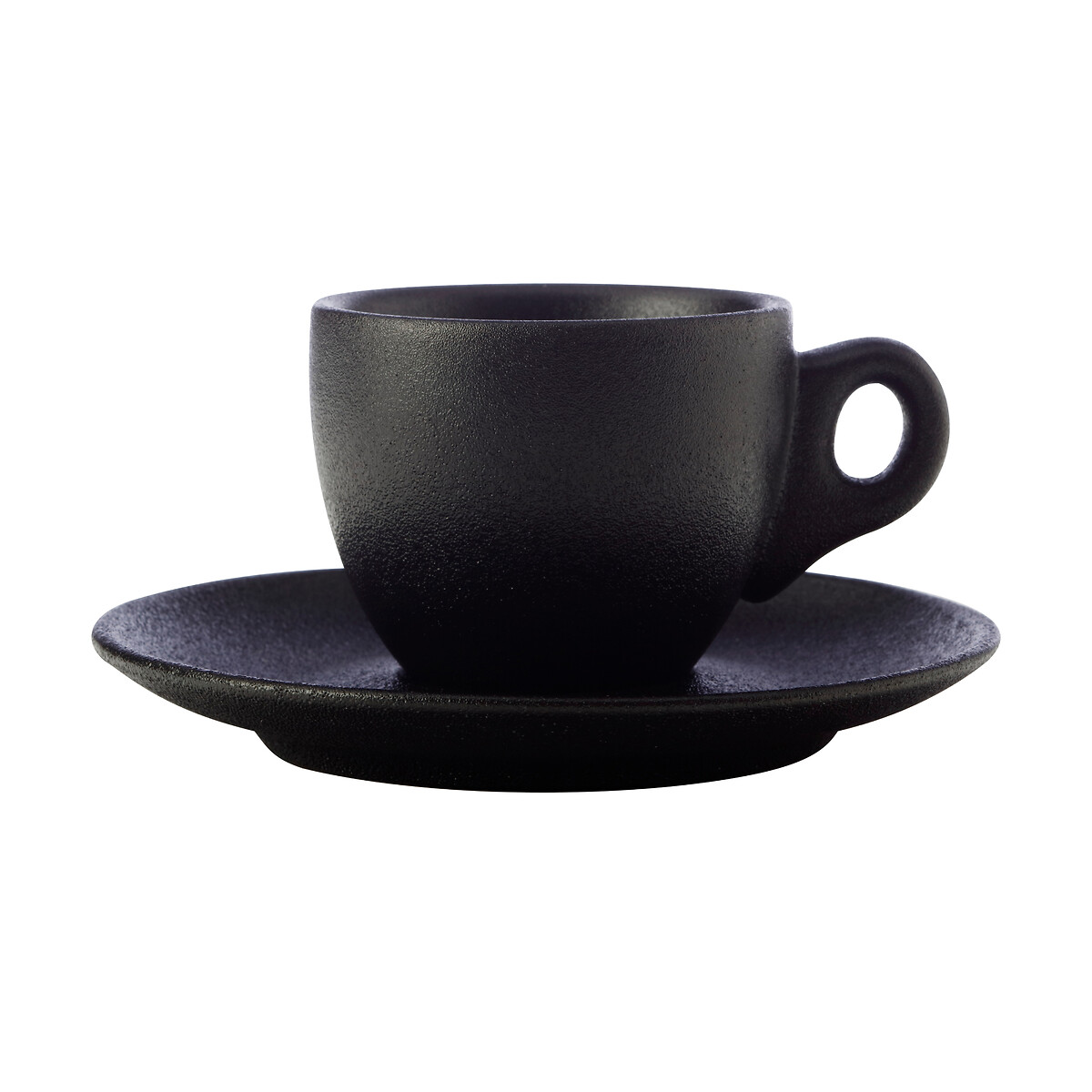 Set of 4 Caviar Black Demi-Cups & Saucers black, MAXWELL WILLIAMS