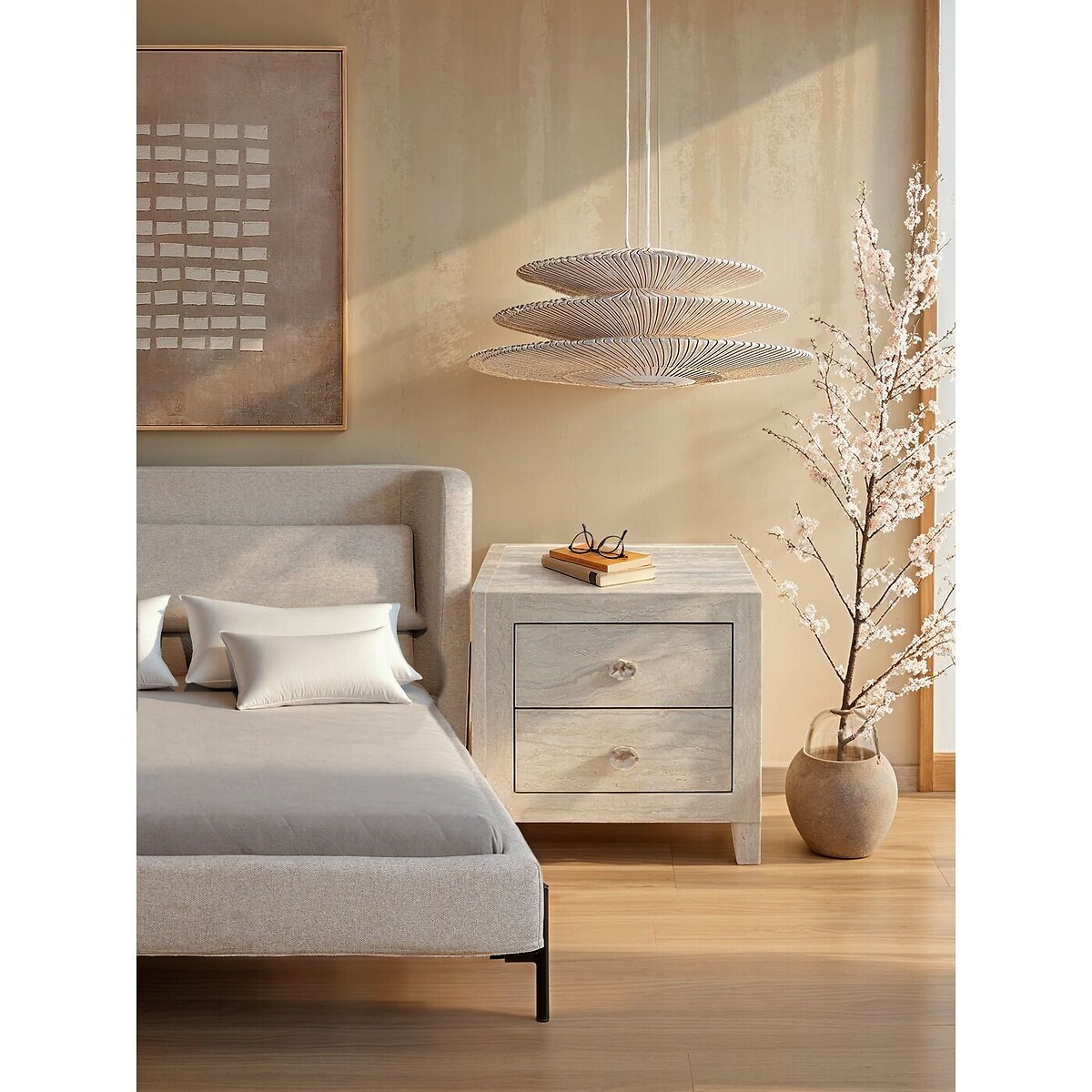 Petite commode Travertino 50x49cm beige, KARE DESIGN
