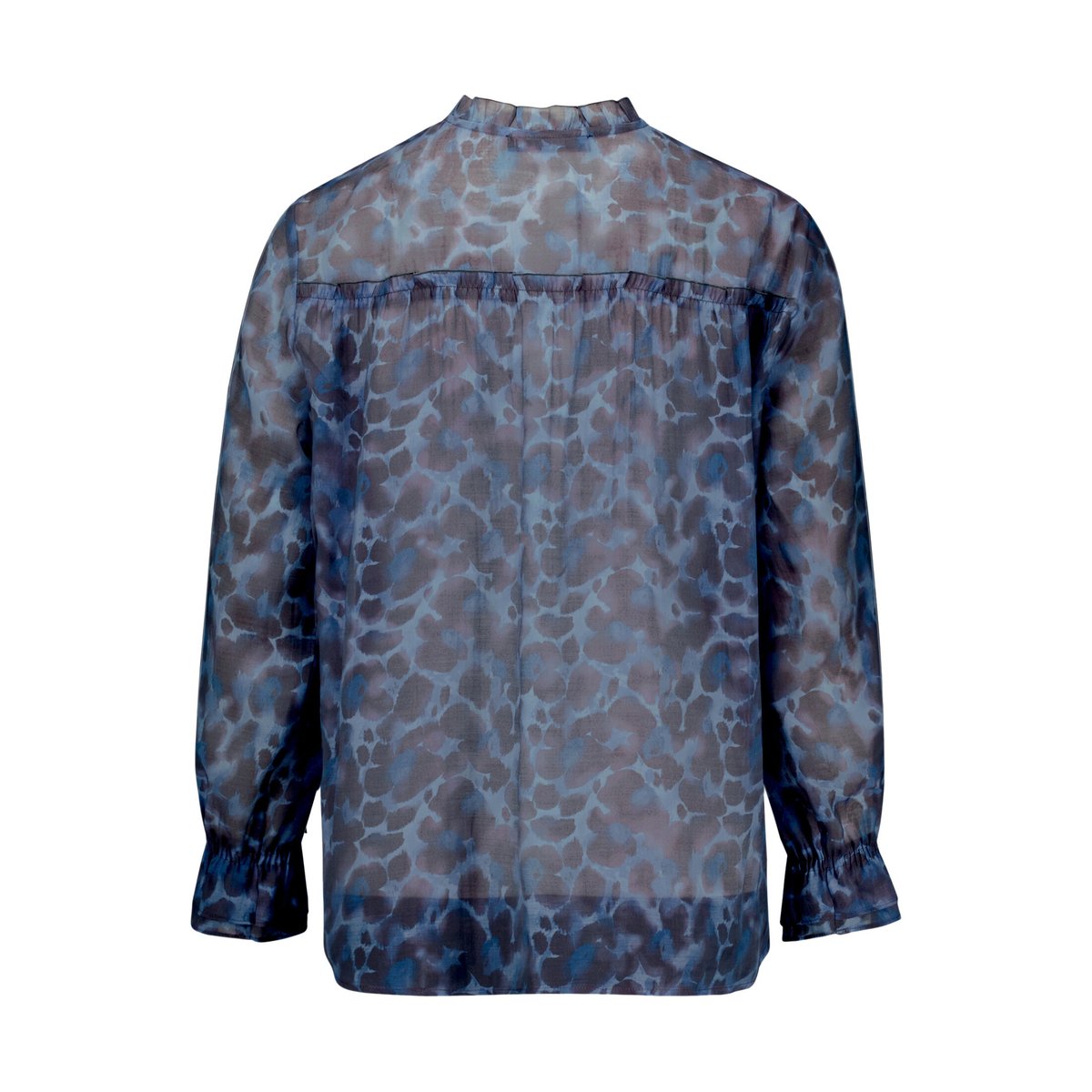 Chemisier en chiffon à imprimé animalier bleu/marron, BETTY BARCLAY