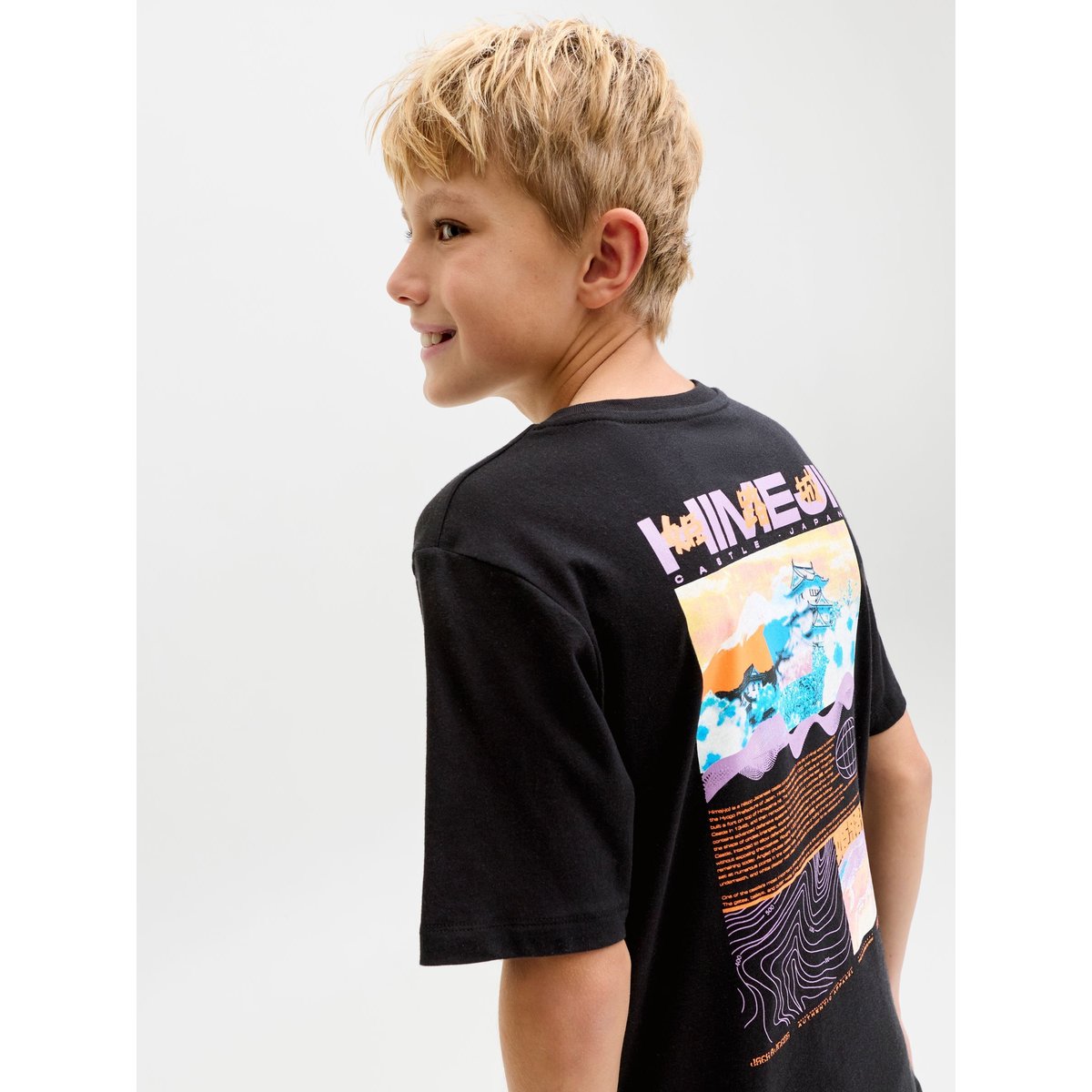 T-Shirt noire - black, JACK & JONES JUNIOR
