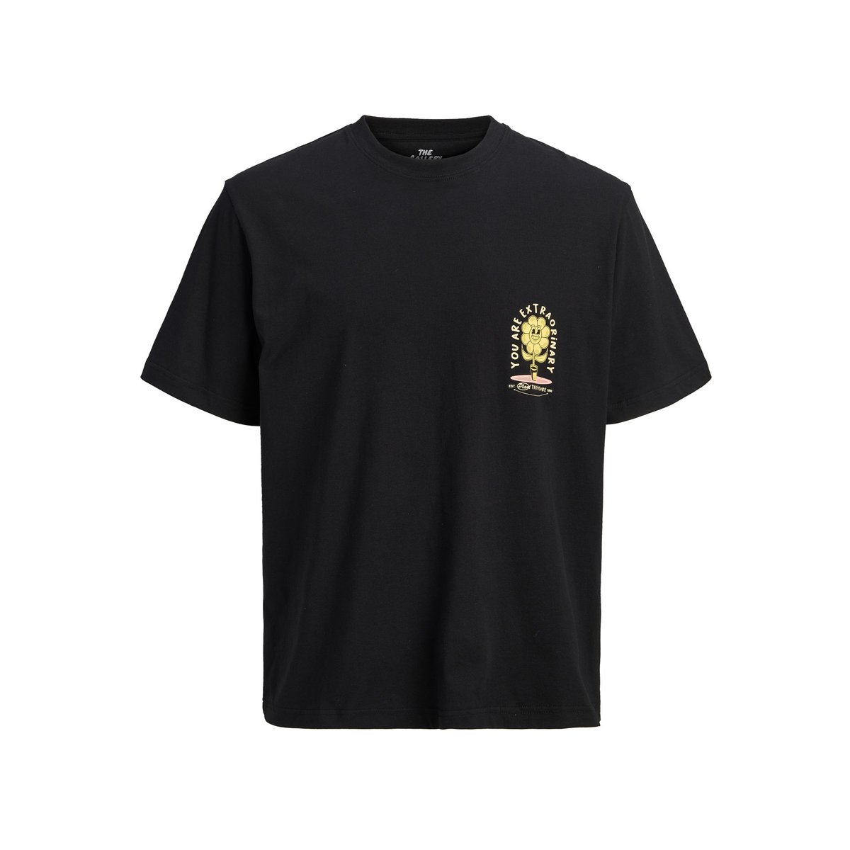 T-shirt graphique logo dos noir, JACK & JONES