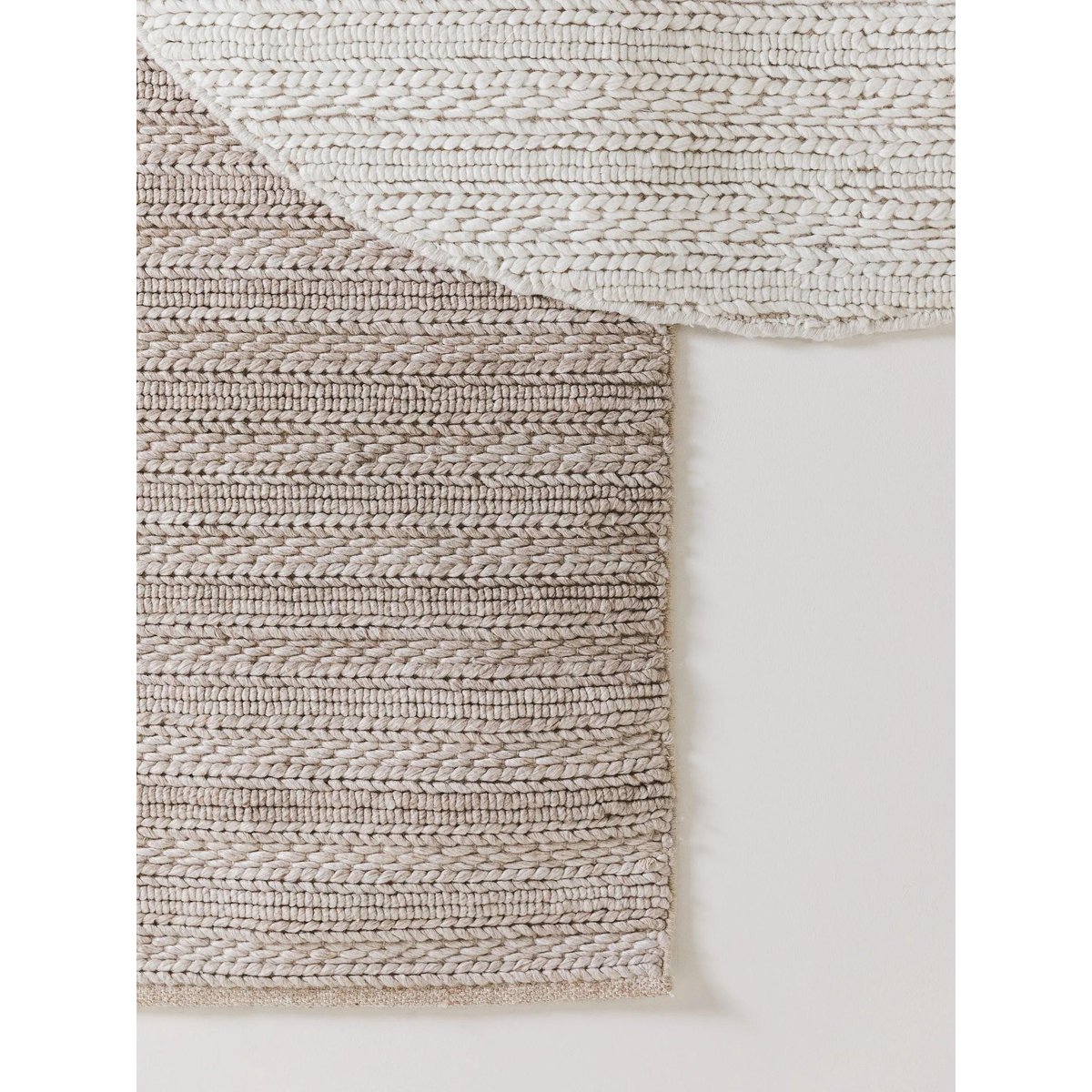 Tapis de laine tissé main DINA beige, BENUTA