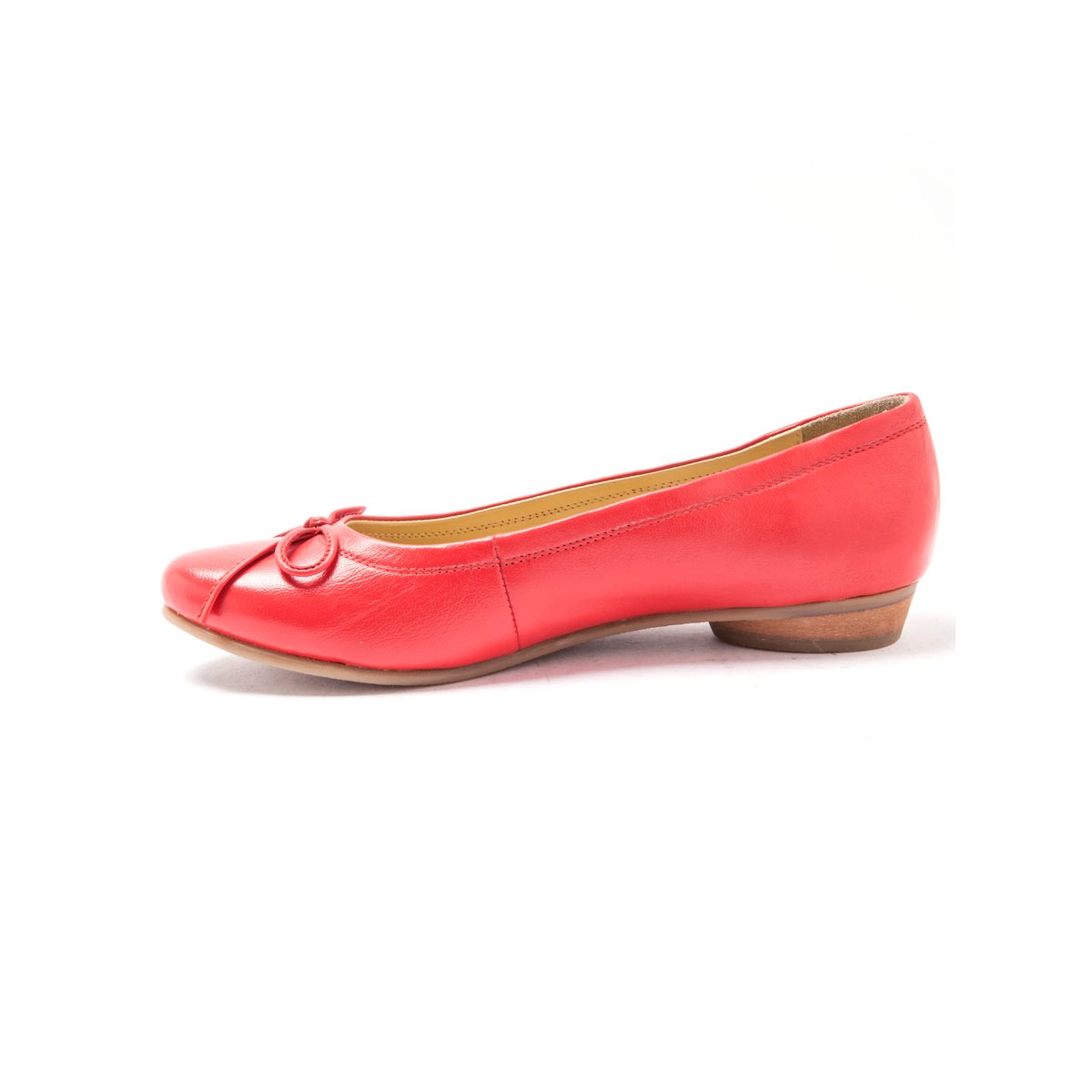 Ballerines Plates Classiques, Grande Largeur orange vif, PEDICONFORT