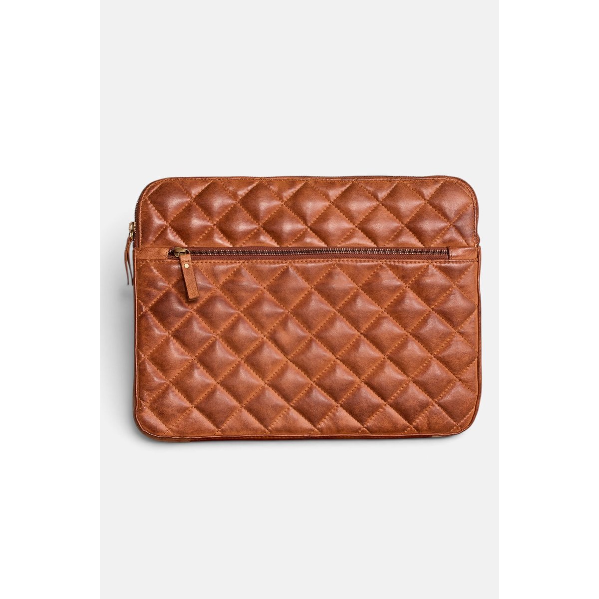 Pochette d'ordinateur en cuir VIVIEN marron, Maison 123