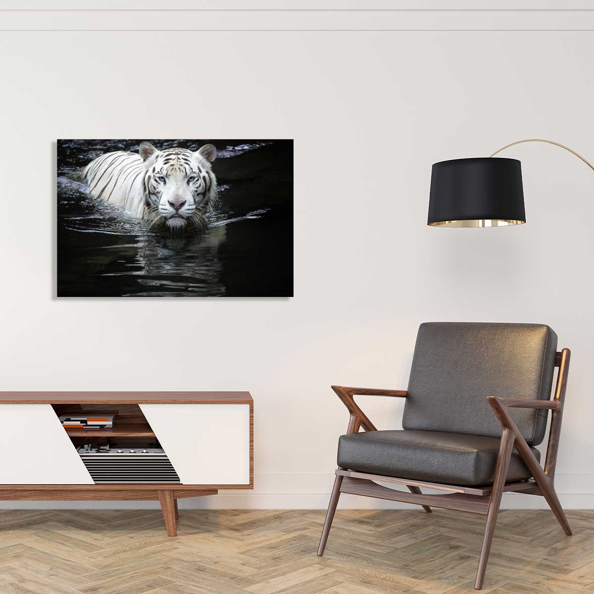 Tableau tigre Regarde moi tableau alu dibond, HEXOA