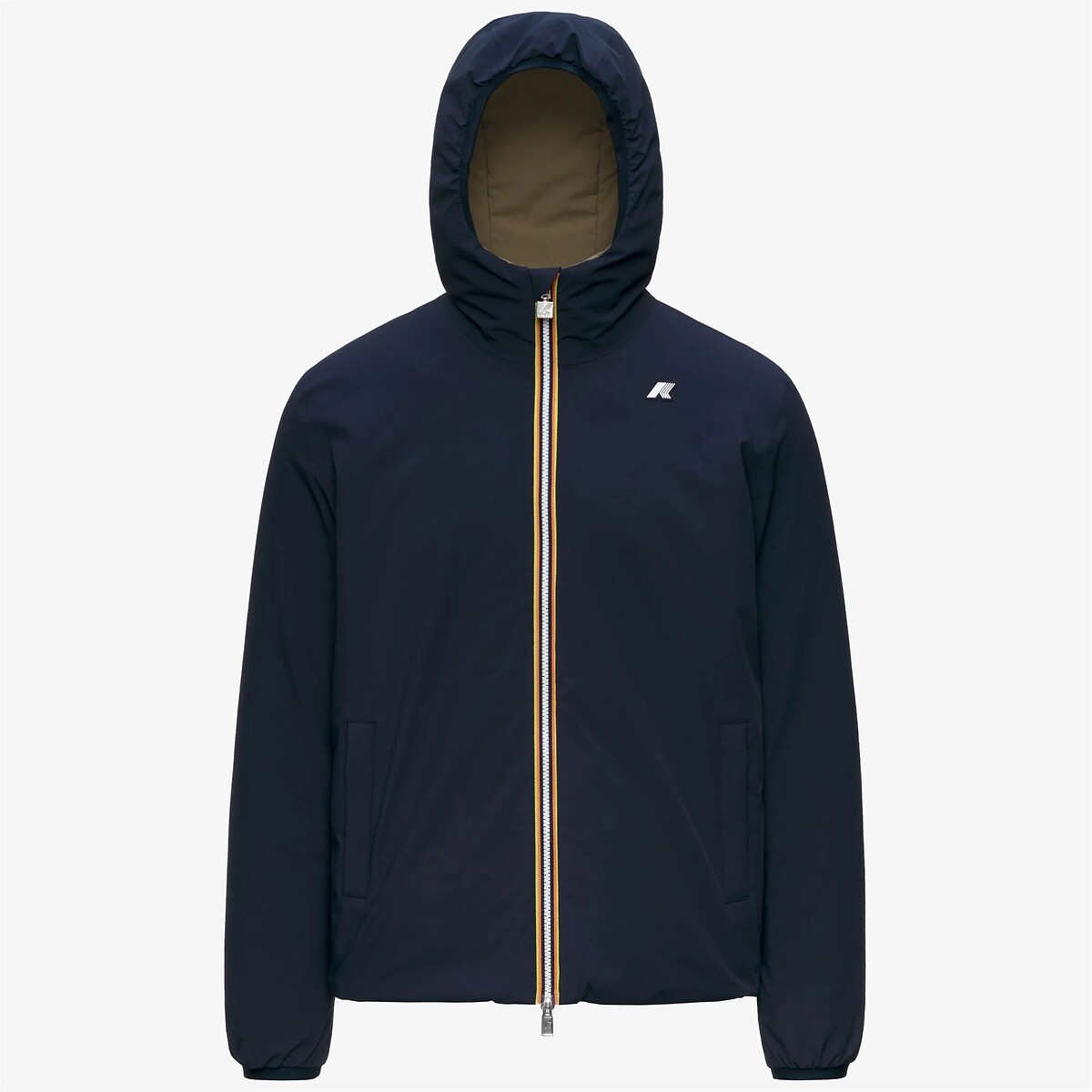 Parka courte, réversible, JACK ST WARM bleu marine/vert, K-WAY
