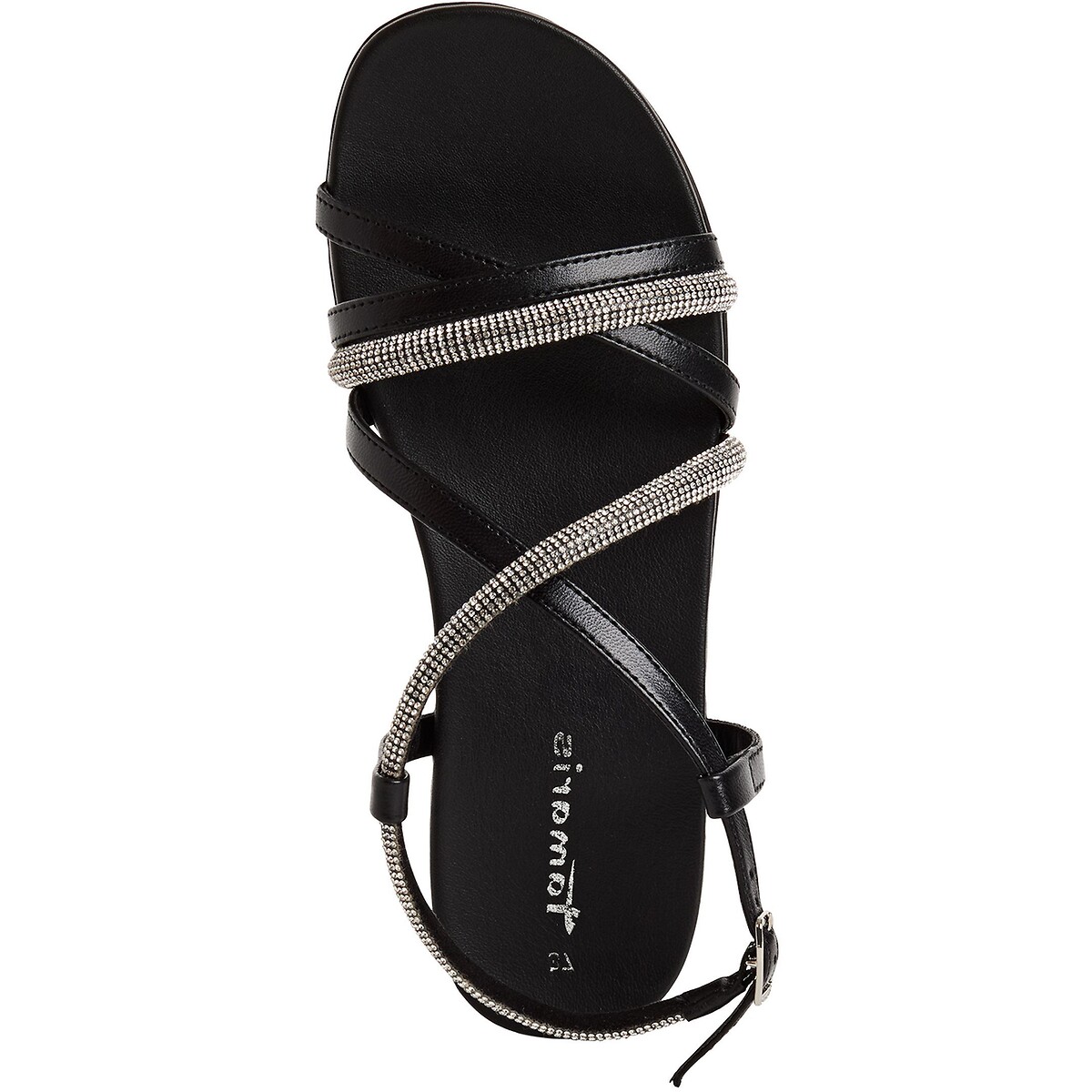 Flat Multi Strap Sandals black, TAMARIS