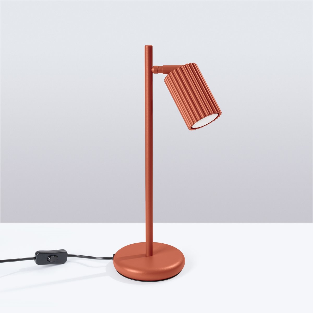 Lampe à poser Aluminium Ocre Rouge GU10 1 Karbon rouge, EDEN