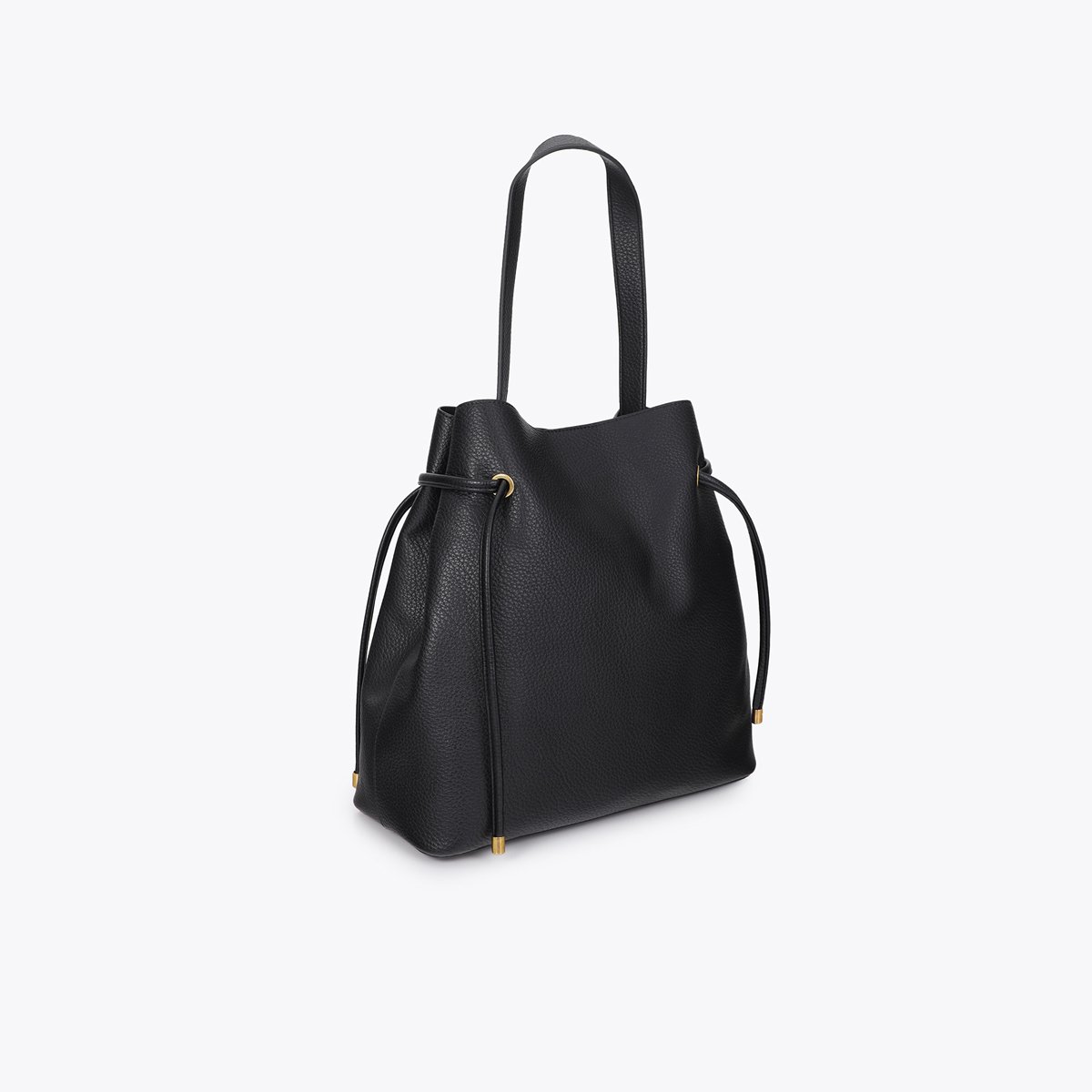 Sac seau à logo métallique noir, LOLA CASADEMUNT