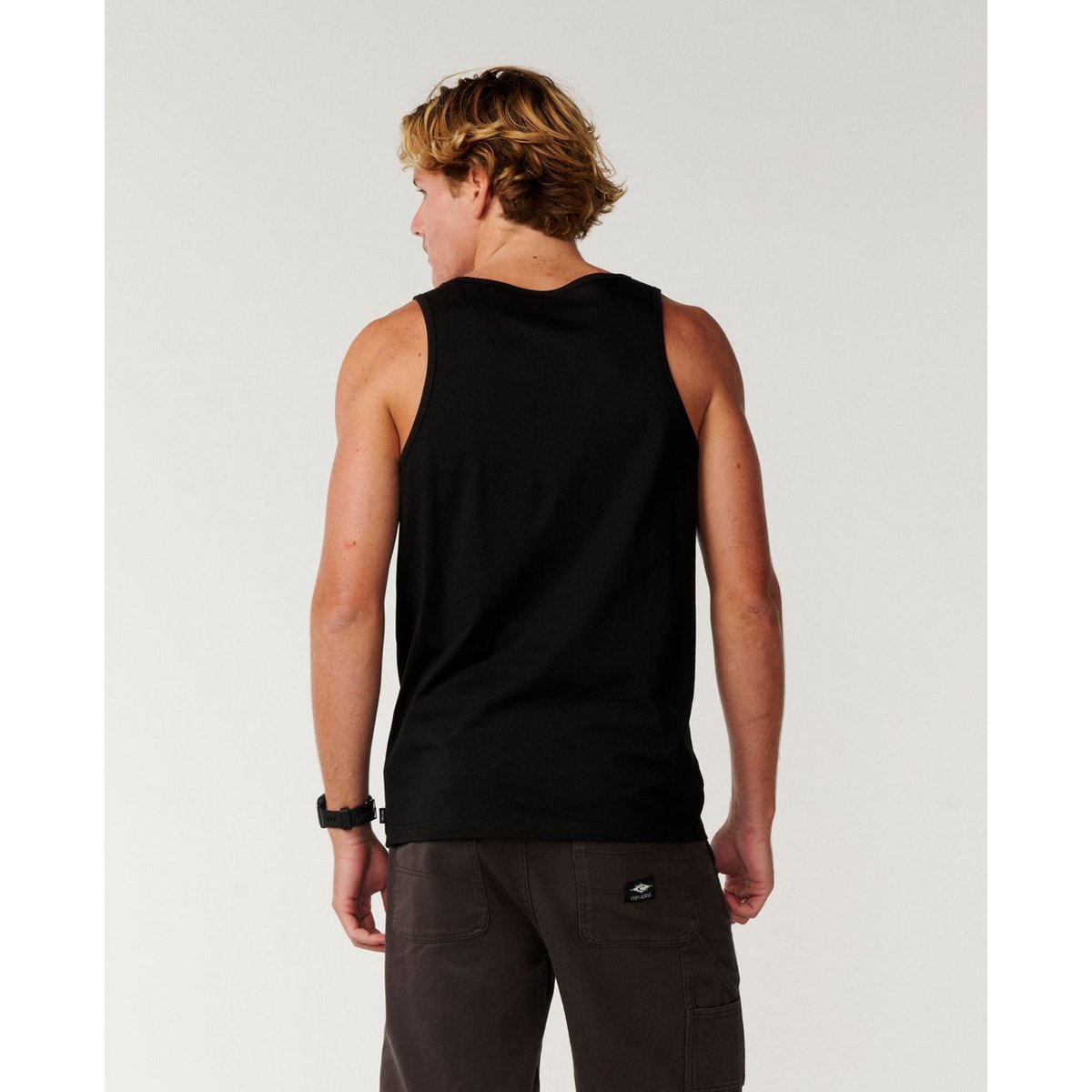 Débardeur EDDIE WOULD GO Sticker noir, RIP CURL