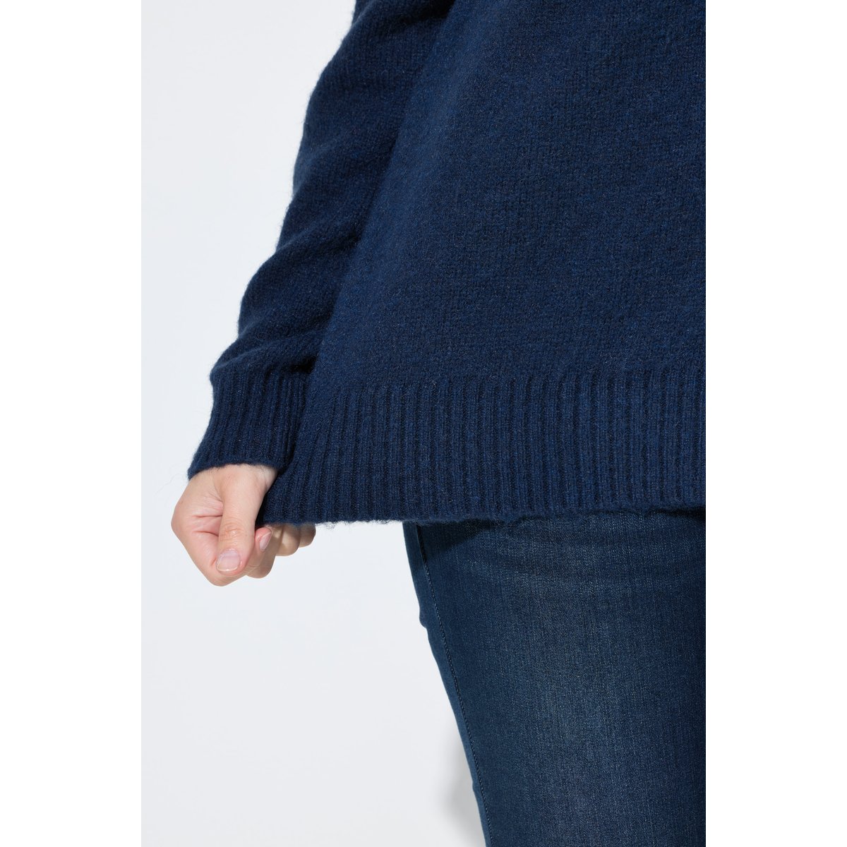 Cardigan col rond et manches longues marine, ULLA POPKEN