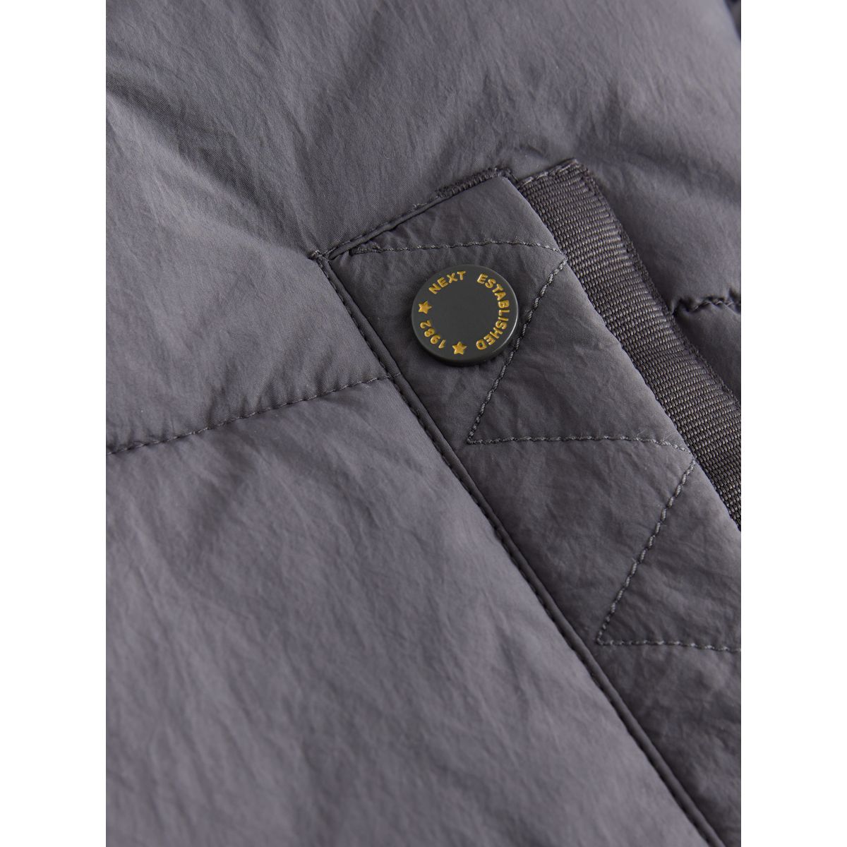 Manteau rembourré à doublure peau lainée gris, NEXT