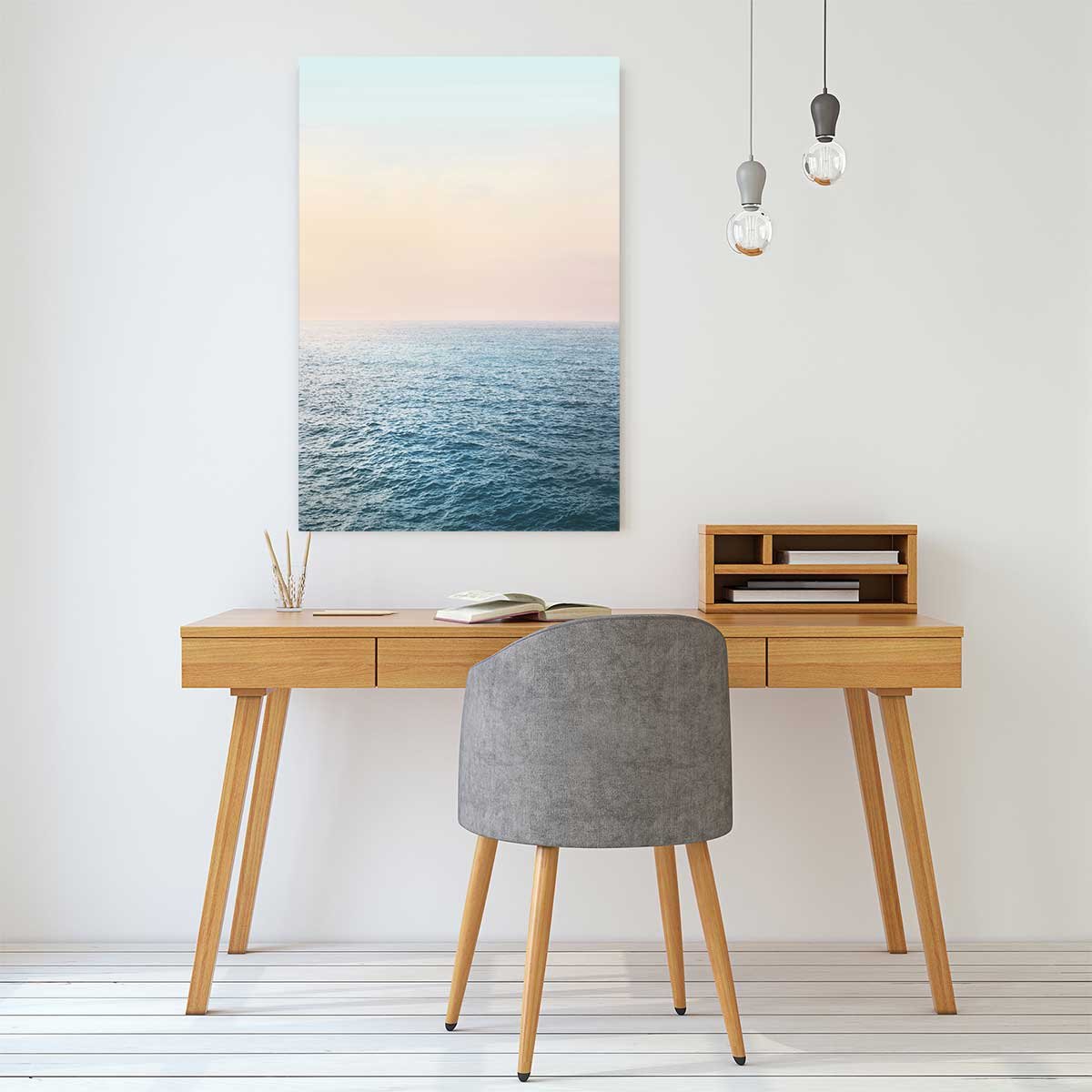 Tableau paysage mer tranquille tableau alu dibond, HEXOA