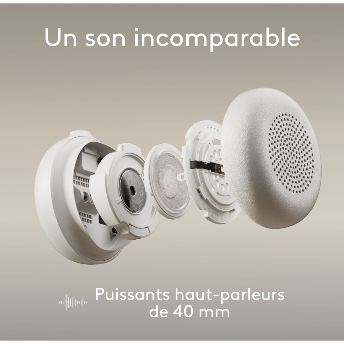 Micro-casque Zone Wired 2 OFF WHITE couleur unique, LOGITECH