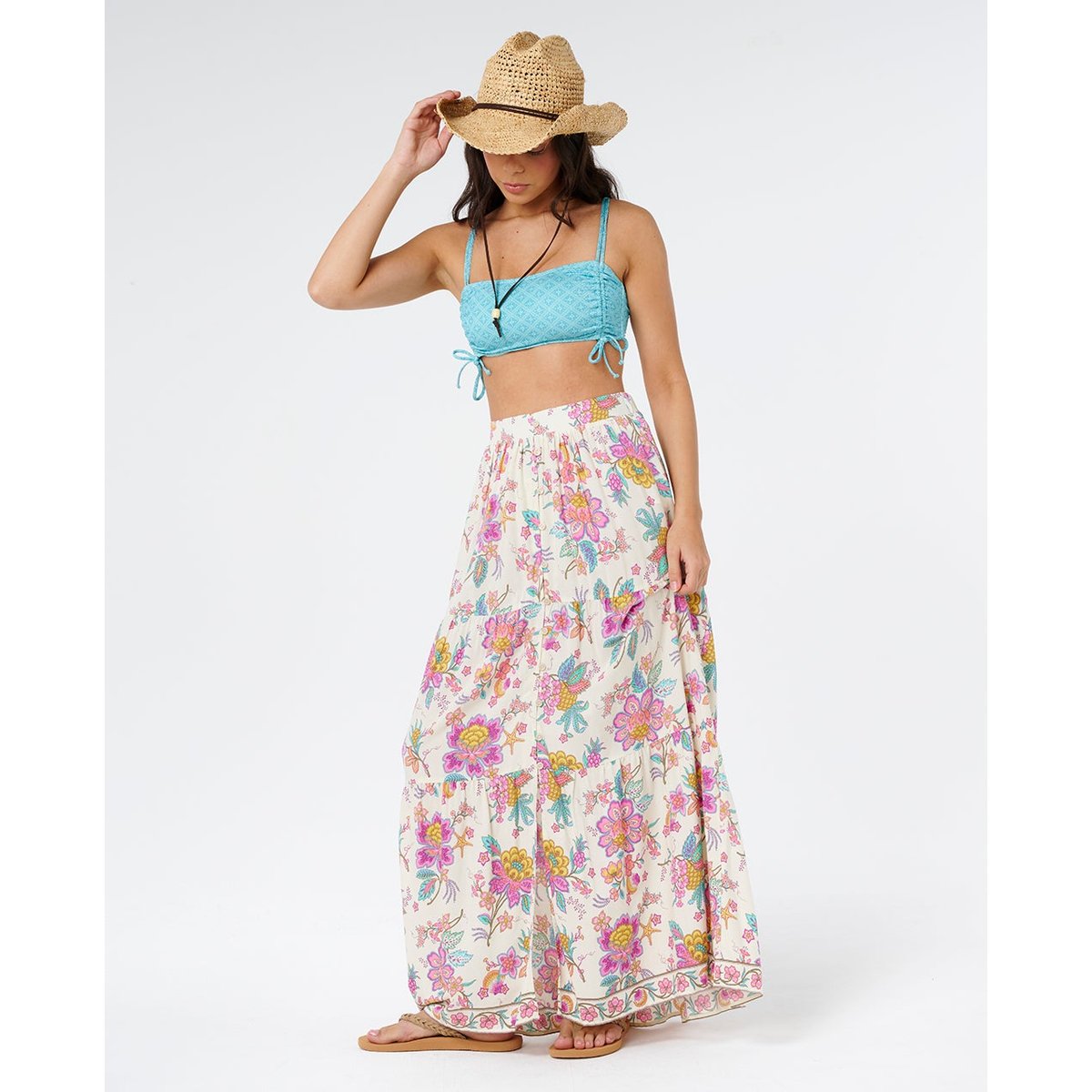 Jupe maxi boutonnée Half Moon Bay multico, RIP CURL