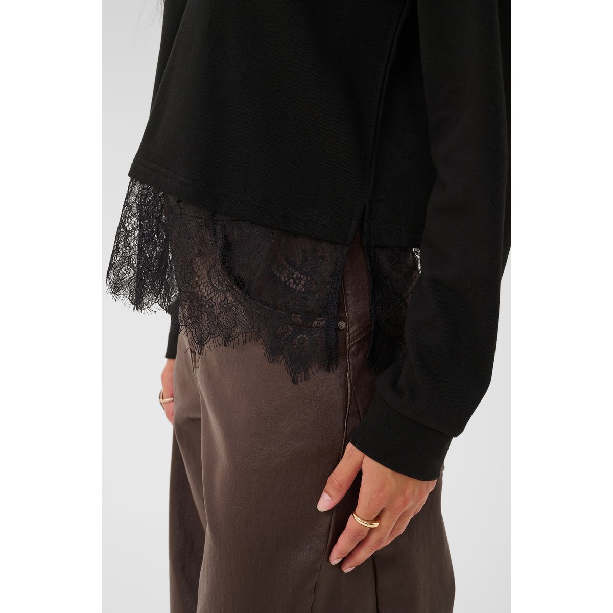 Sweatshirt noir pitch black, CREAM