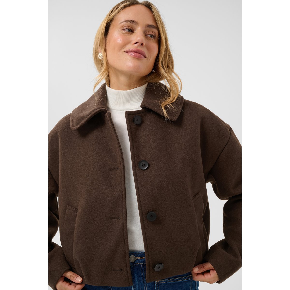 Manteau marron coffee bean, KAFFE