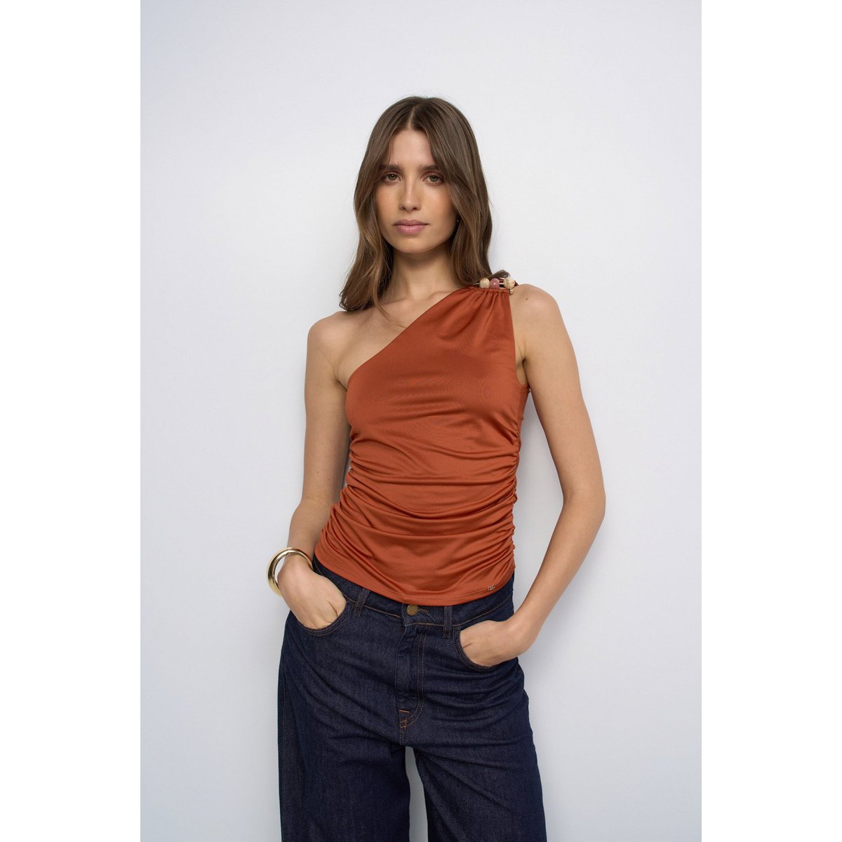 TOP ASYMÉTRIQUE orange, SALSA JEANS
