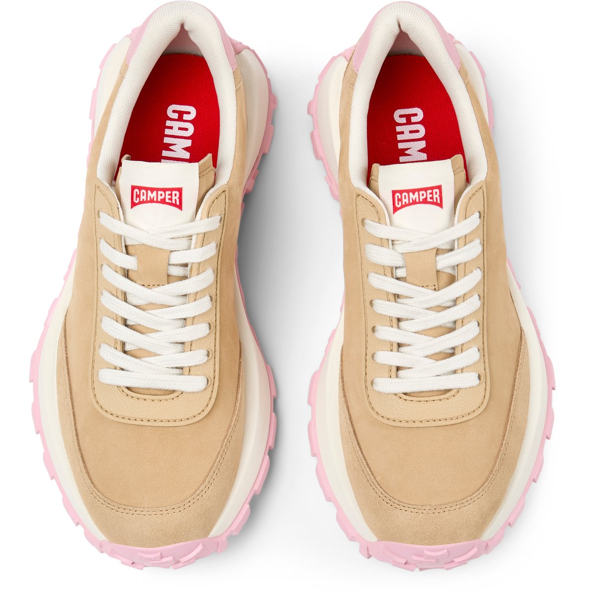 Baskets Drift Trail cuir beige moyen, CAMPER