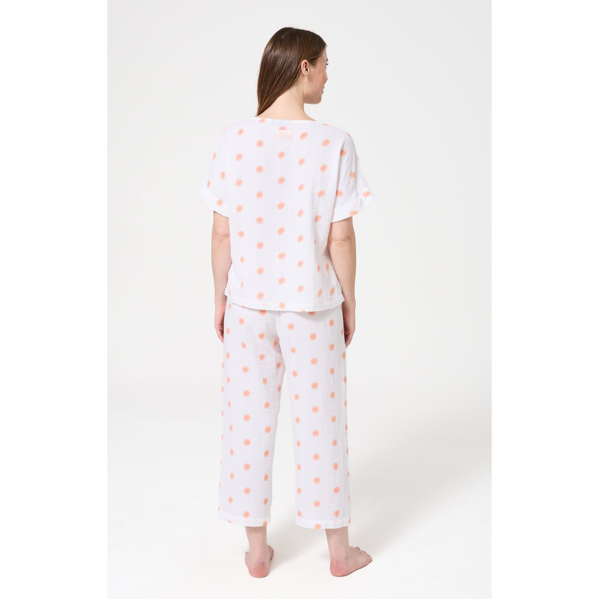 Pyjama en coton imprimé Soleil blanc, ARTHUR