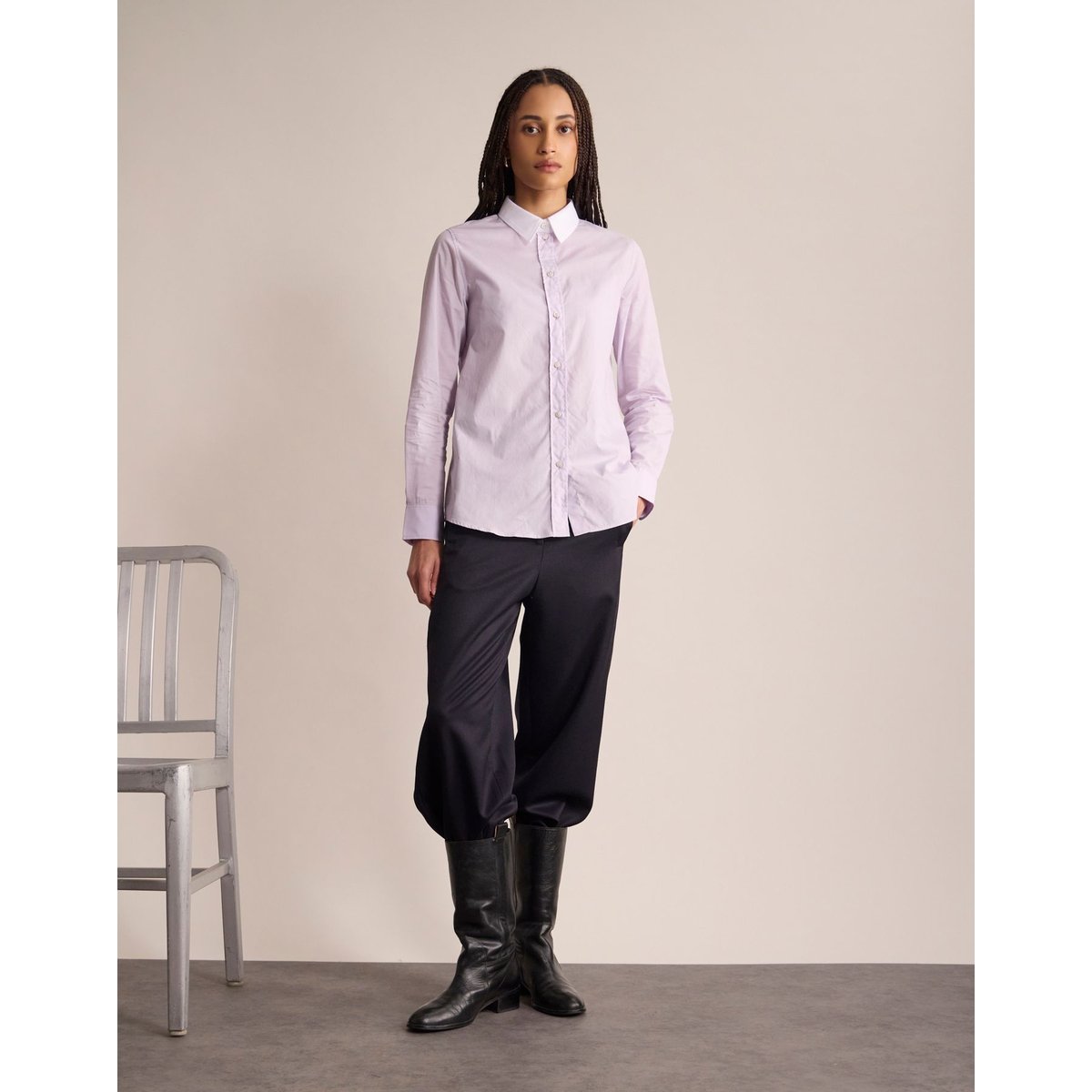 Chemise Martin violet, INES DE LA FRESSANGE PARIS