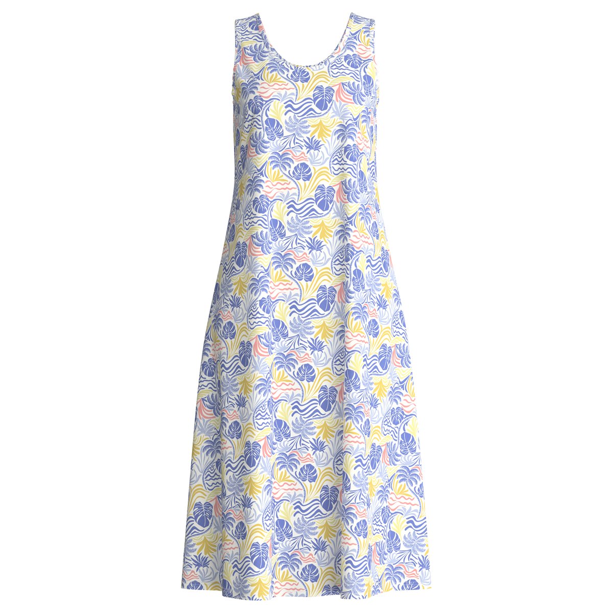 Chemise de nuit, longueur 125 cm sans manches Coton COASTAL DREAMS persian jewel, CALIDA