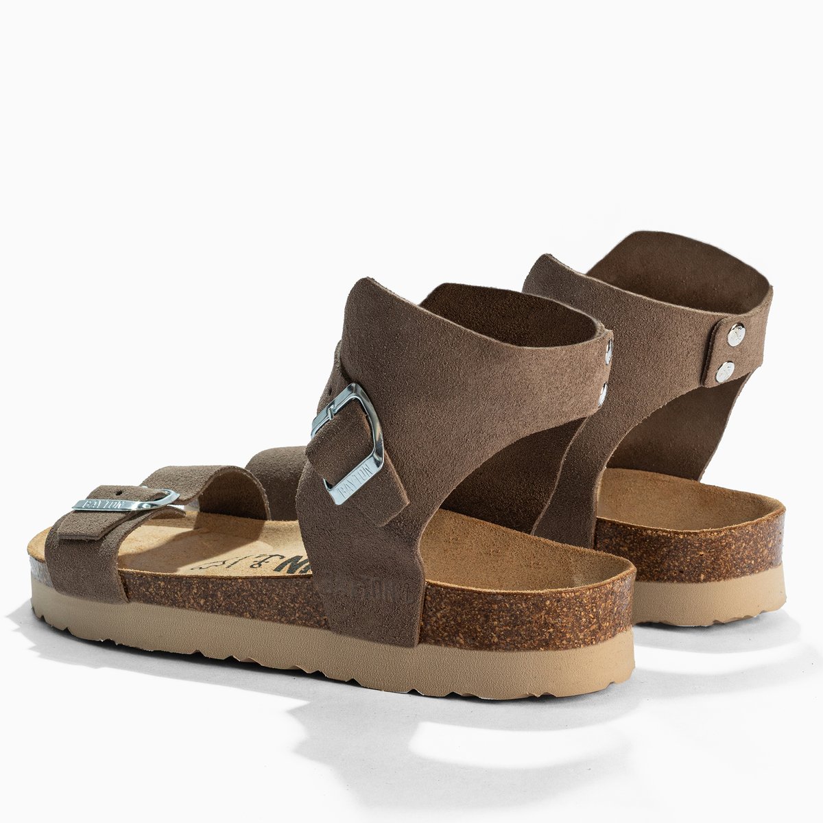 Sandales en cuir DUBBO taupe, BAYTON