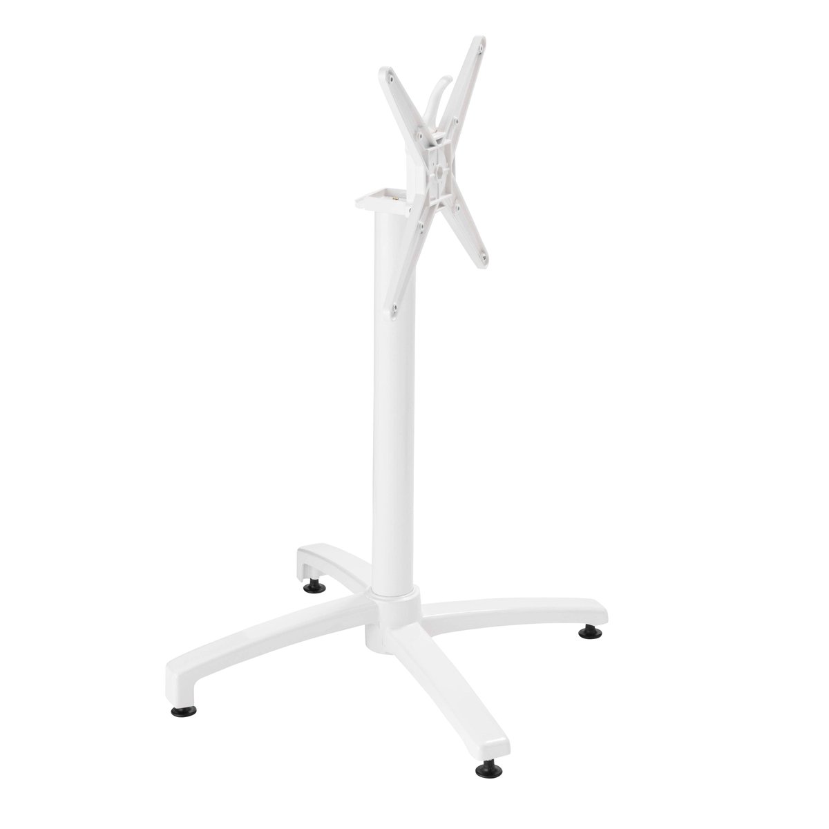 Table 70x70 cm en aluminium avec plateau rabattable, ALMADA blanc, OVIALA