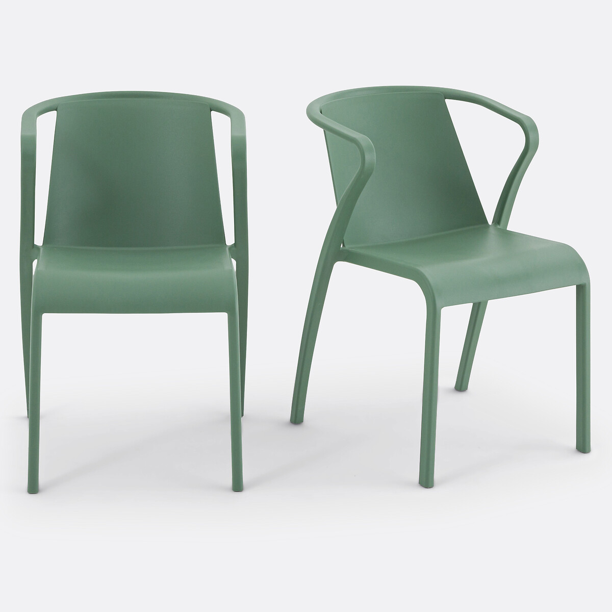 Lot de 2 fauteuils en polypropylène, Predsida vert olive, LA REDOUTE INTERIEURS