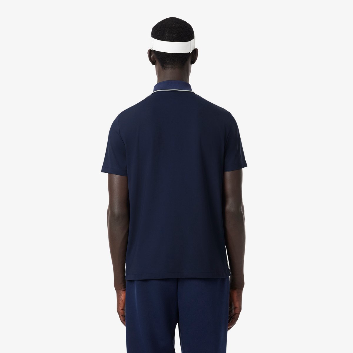 Polo Tennis Héritage Ultra Dry badge bleu-hhw, LACOSTE