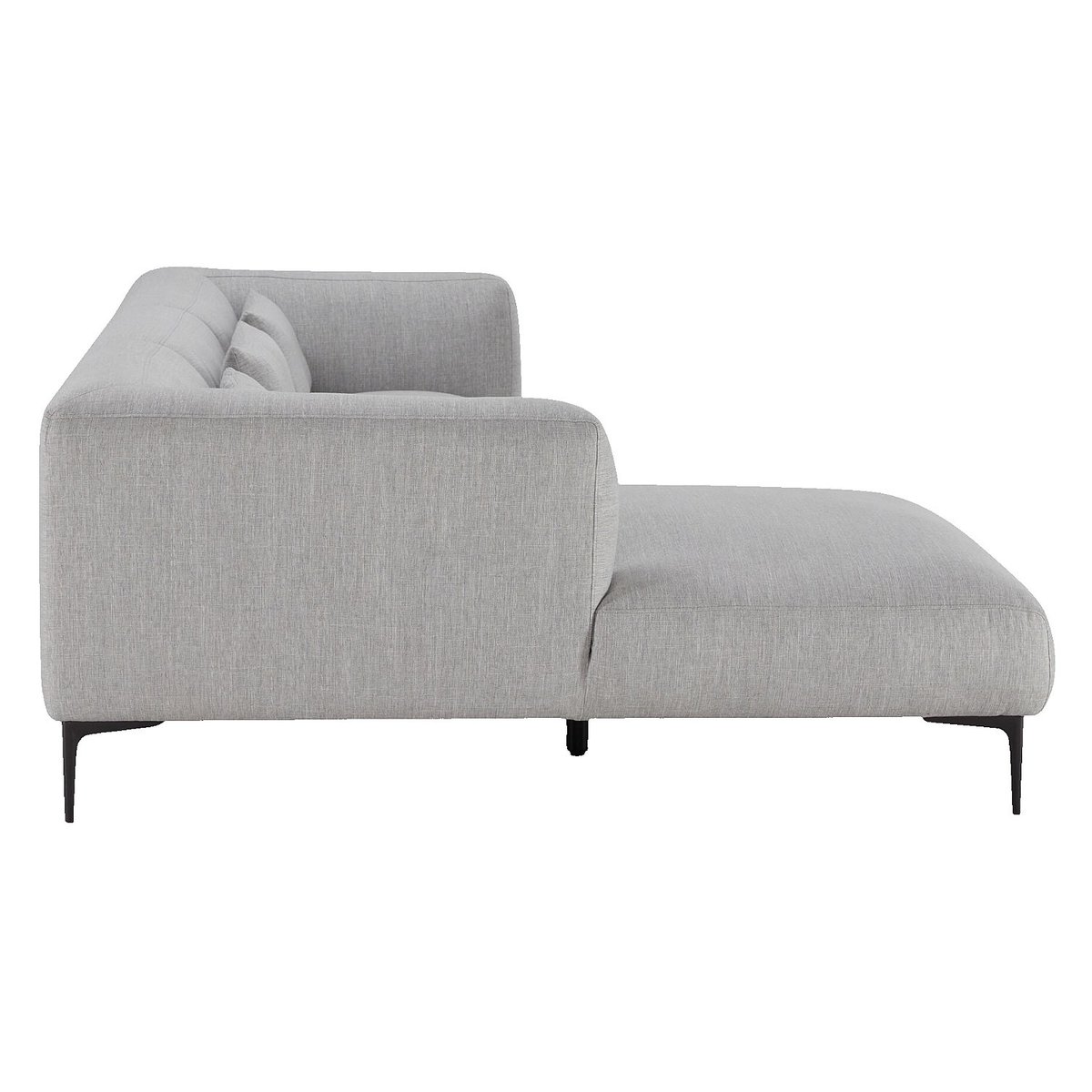 Canapé d'angle avec coton et lin garni de plumes TESSIE gris, HABITAT