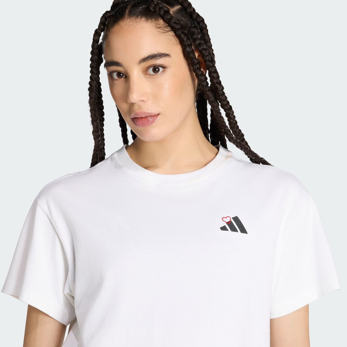 T-shirt manches courtes imprimé cœur white, ADIDAS SPORTSWEAR
